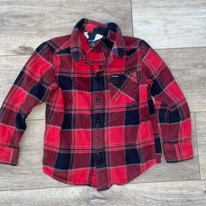 Red Volcom boys flannel size 4T